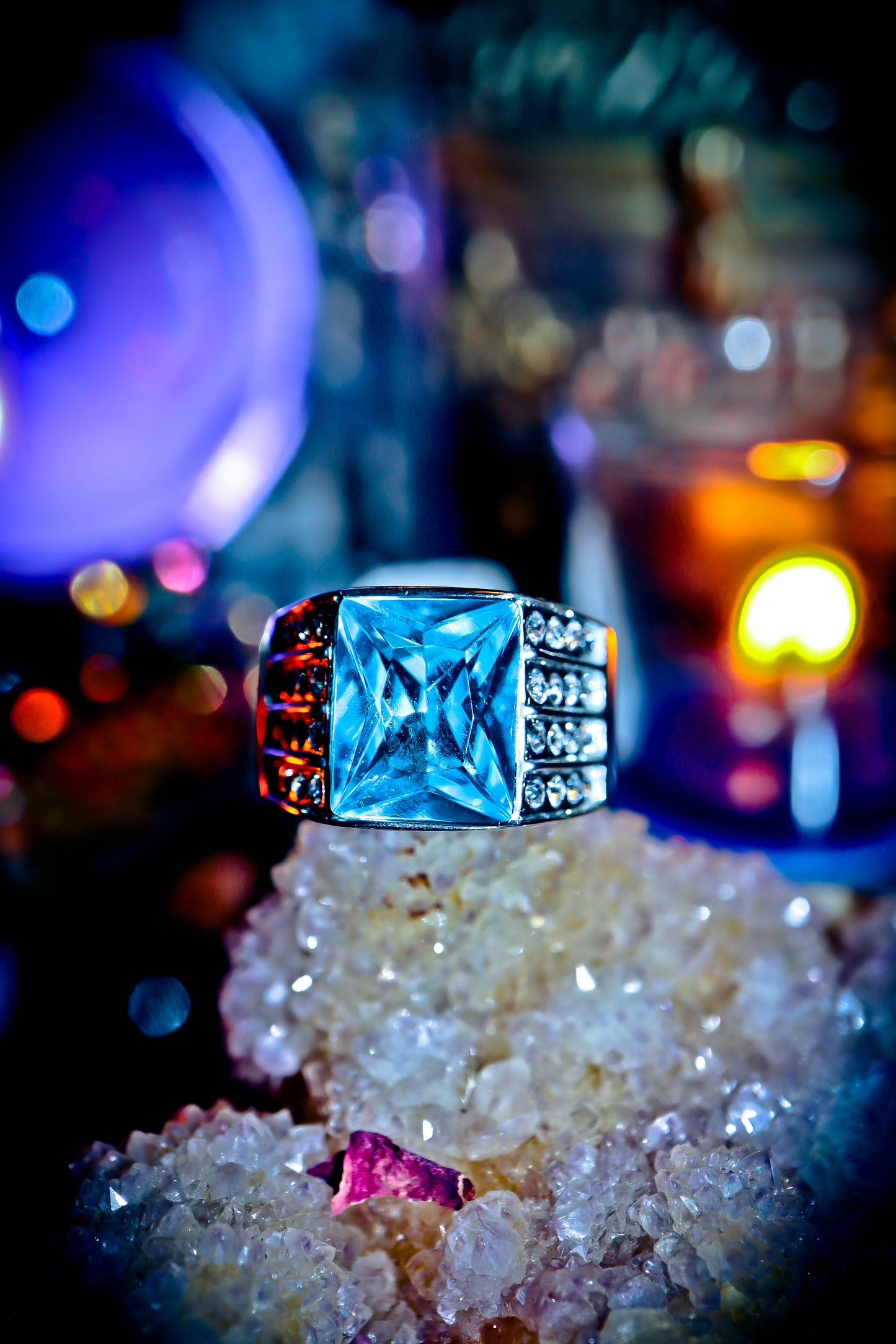 Atlantis Moon Dragon Spirit Ring Witch Talisman