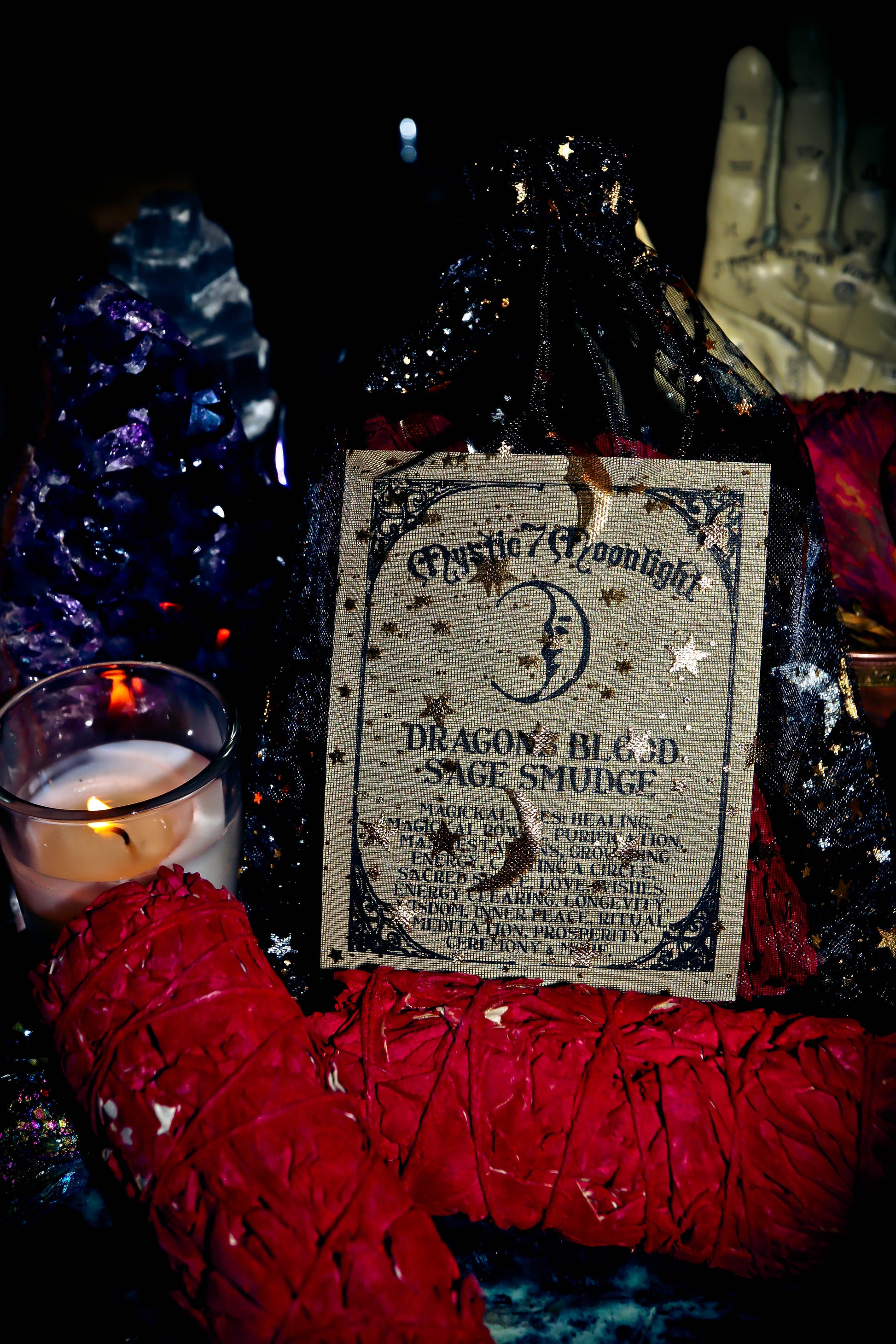 DRAGONS BLOOD SAGE SMUDGE Spirit Offering Occult Magic Rituals!
