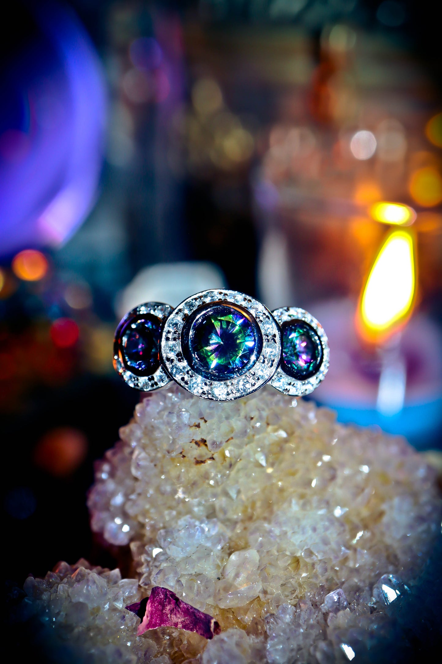 Haunted Ascended Masters Frequency Ring of Higher Consciousness Energy Djinn