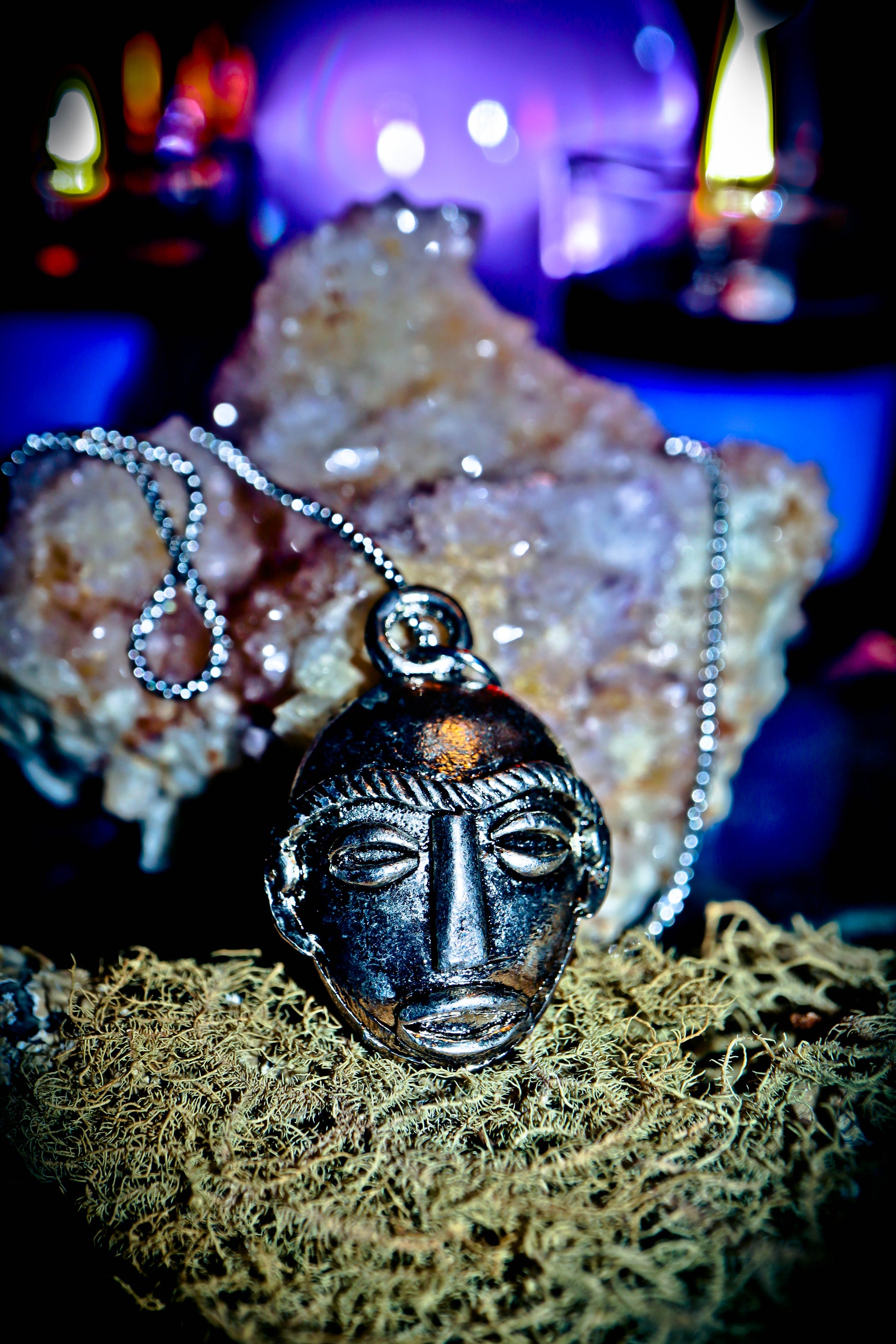 Haunted DOGON African Tribal Magick Ancient UFO Alien Wealth Success Amulet Witchcraft Voodoo Occult pendant necklace