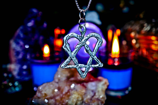 HEART PENTAGRAM Enchanted Wiccan Pagan Magick Witchcraft Spell Amulet Haunted