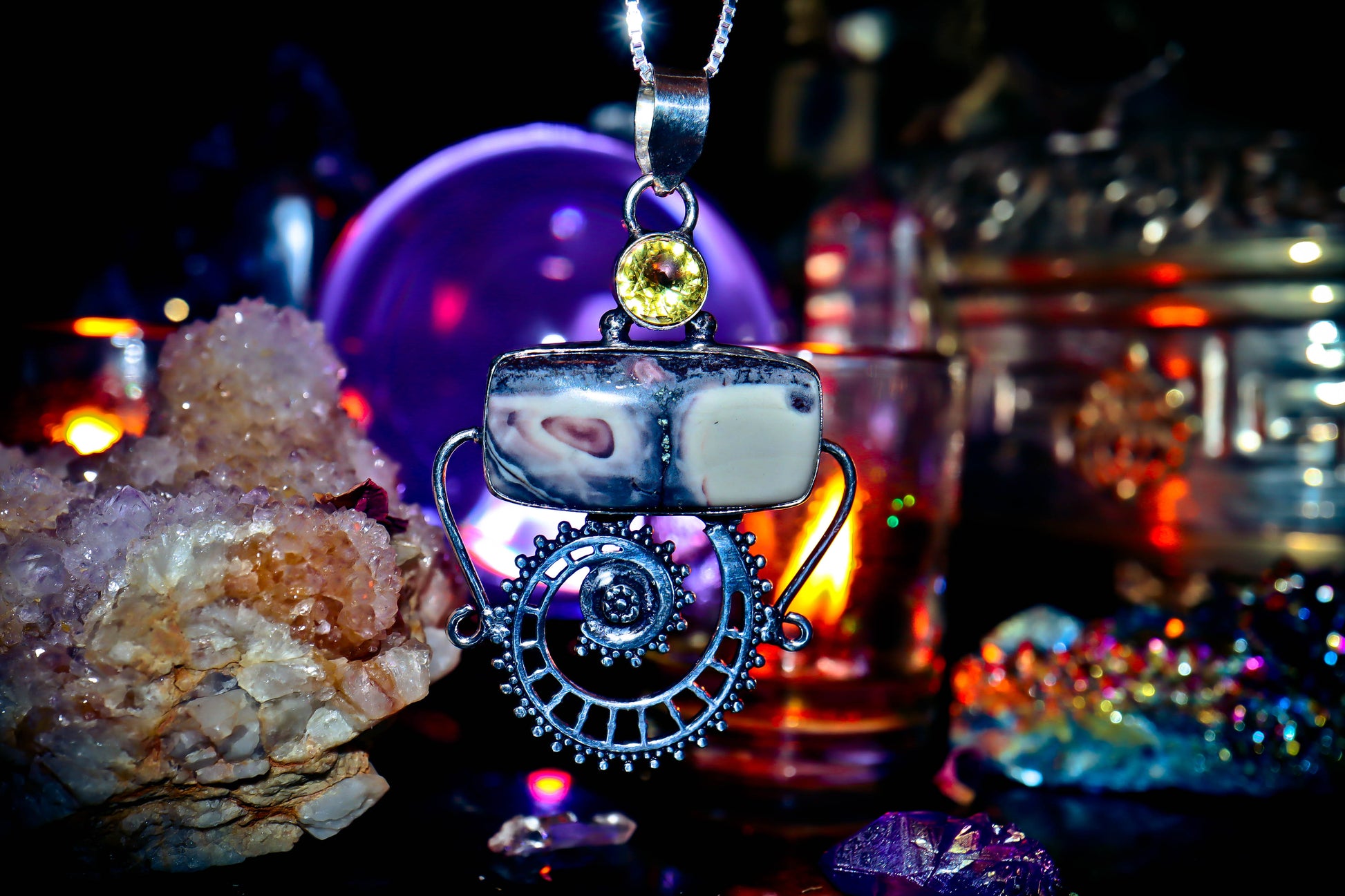 DJINN Time Travel Money Warlock Alchemy Magick Talisman Pendant!