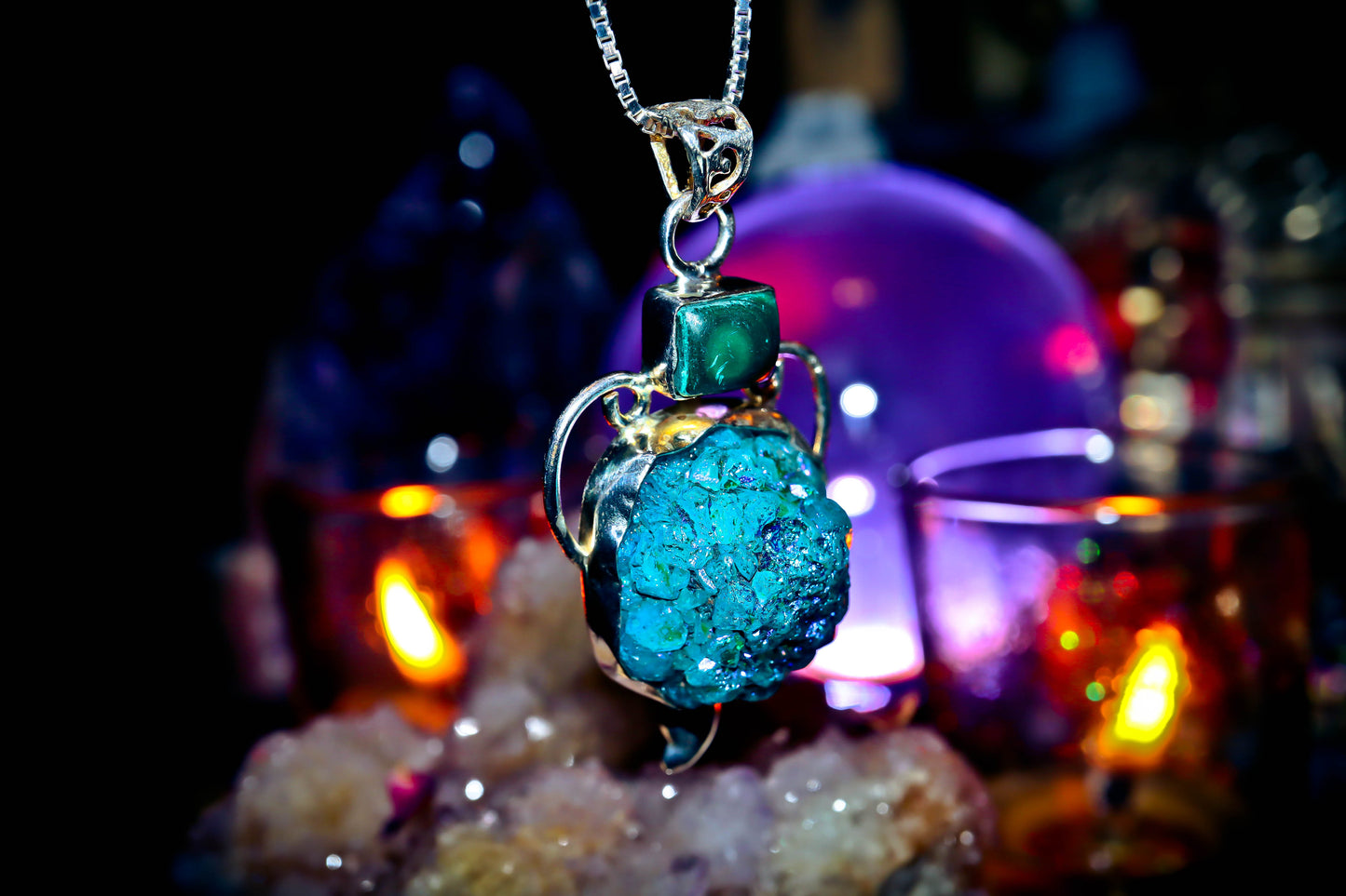 ATLANTIS Mermaid & Merman Shapeshifting Aura Transformation Crystal Gemstone Amulet! Sacred Energy, Healing, Joy, Abundance, Wisdom!