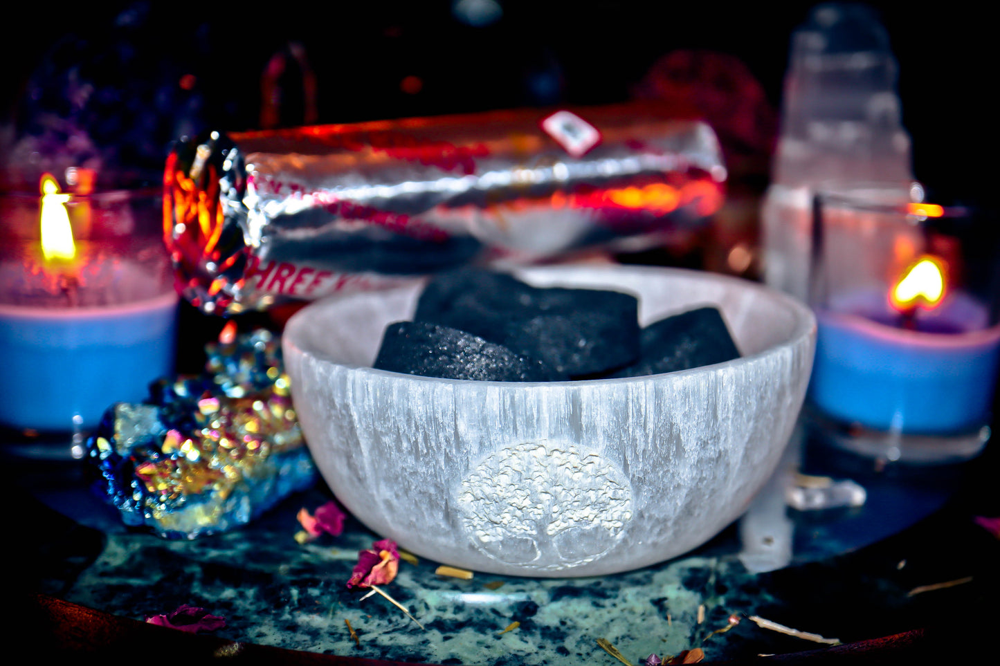 Witchcraft Charcoal Ritual tablets for Spirit Offerings of Incense, Resin & Herbs! Unleash the Magick and Boost your Spells today! Mystic Moonlight!