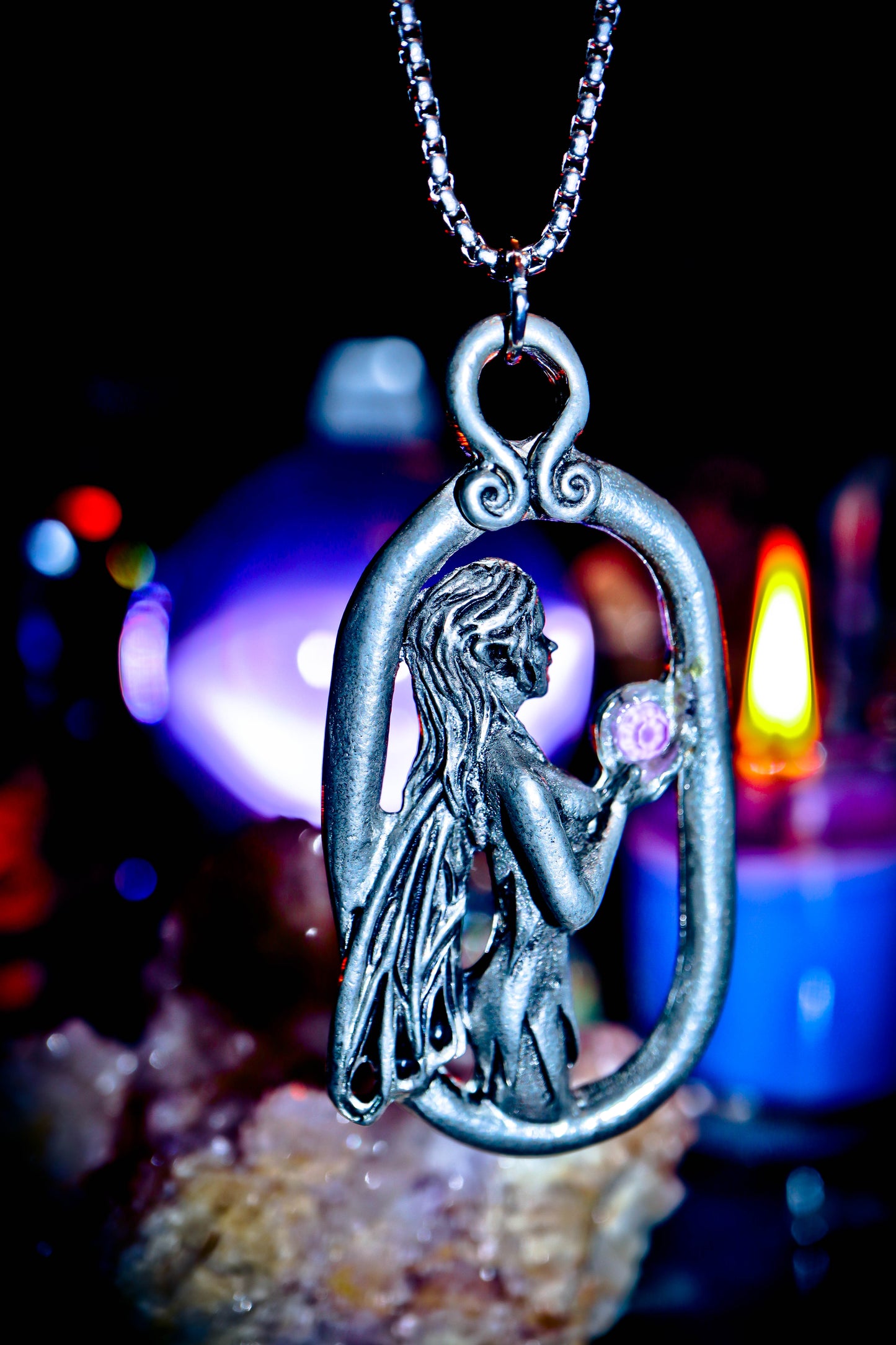 Haunted Faerie Magick Wealth Spell Money Luck amulet pendant necklace Fairies New Age Witch magic