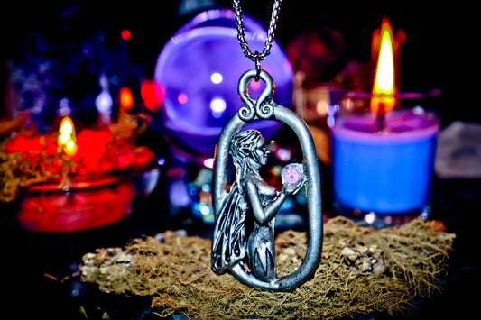 Haunted Faerie Magick Wealth Spell Money Luck amulet pendant necklace