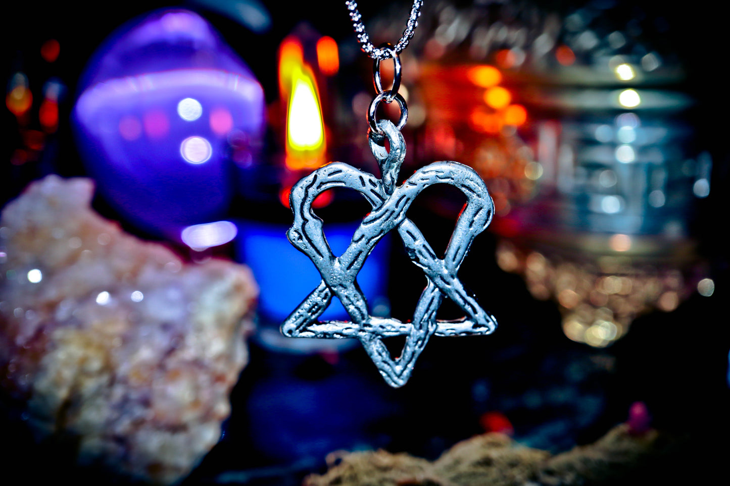 HEART PENTAGRAM Enchanted Wiccan Pagan Magick Spell Amulet! Attract Love, Wealth, Success, Manifest Energy, Wisdom, Raise Your Vibrations & Align Chakras!