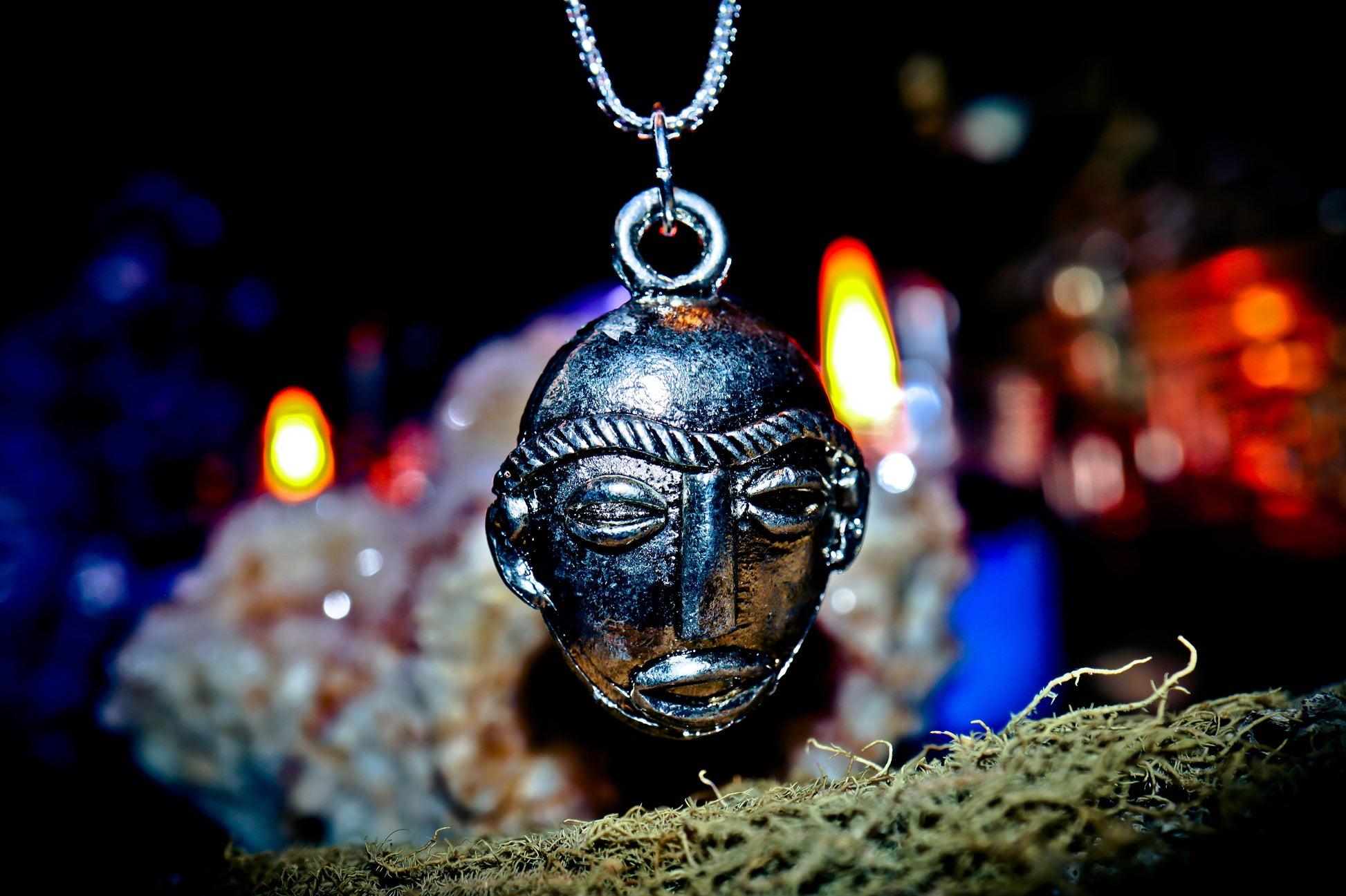 Haunted DOGON Djinn African Tribal Magick Ancient UFO Alien Wealth Success Amulet Witchcraft Voodoo Occult pendant necklace