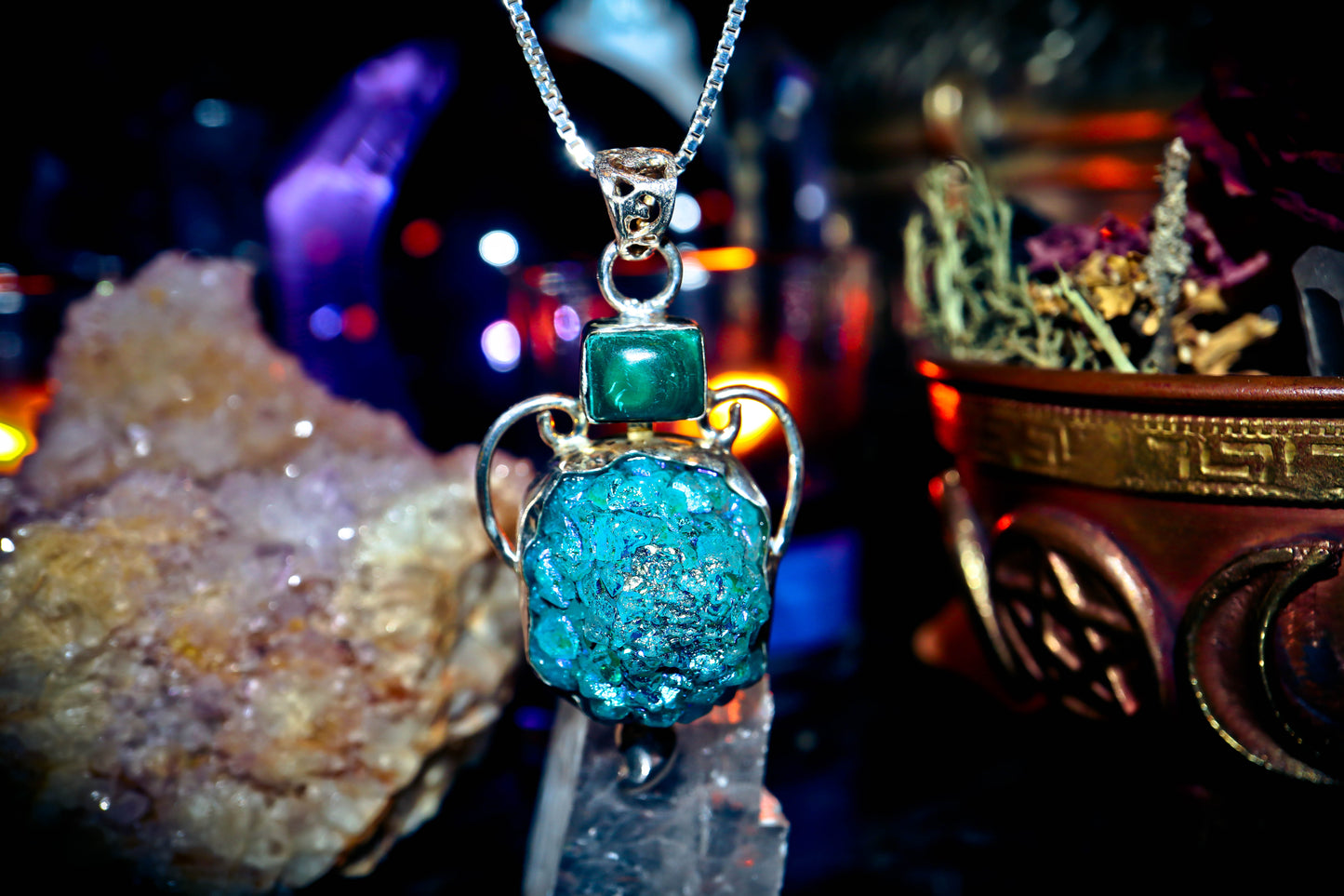 ATLANTIS Mermaid & Merman Shapeshifting Aura Transformation Crystal Gemstone Amulet! Sacred Energy, Healing, Joy, Abundance, Wisdom!
