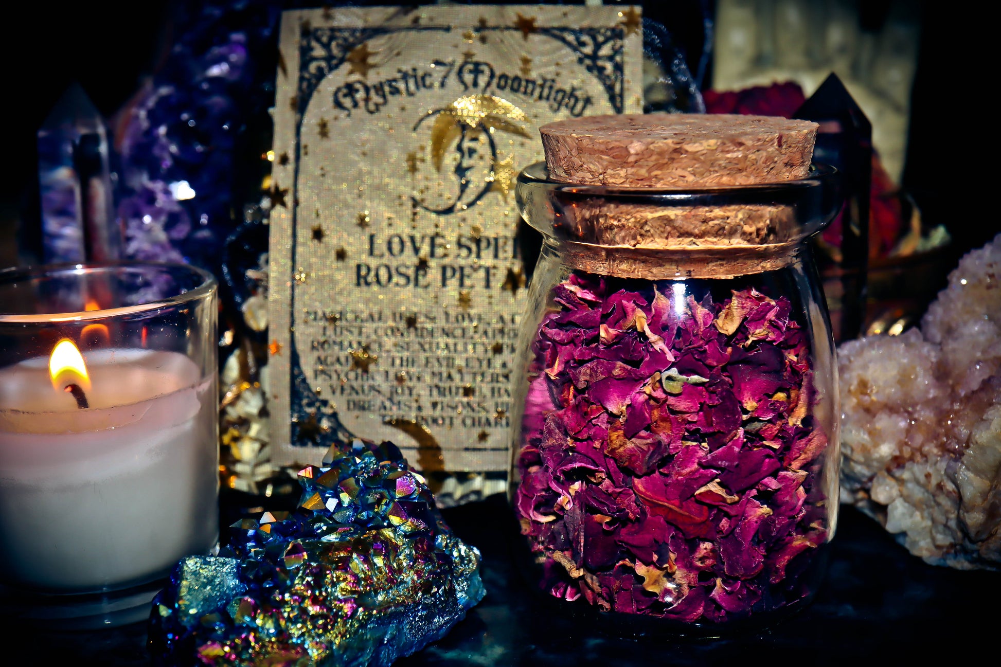 Witchcraft Love Spell Rose Petal Ritual Magical Spellcast Dried Herbs