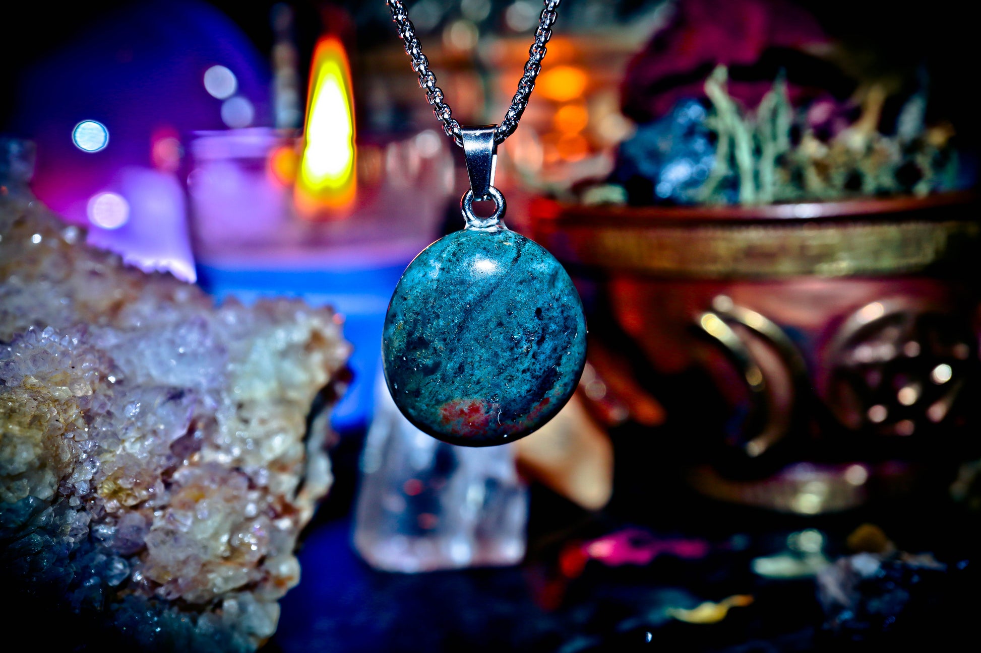 Mega Money Wealth Spell Money Attraction Haunted Amulet Pendant Necklace Witch Wicca Pagan New Age Occult