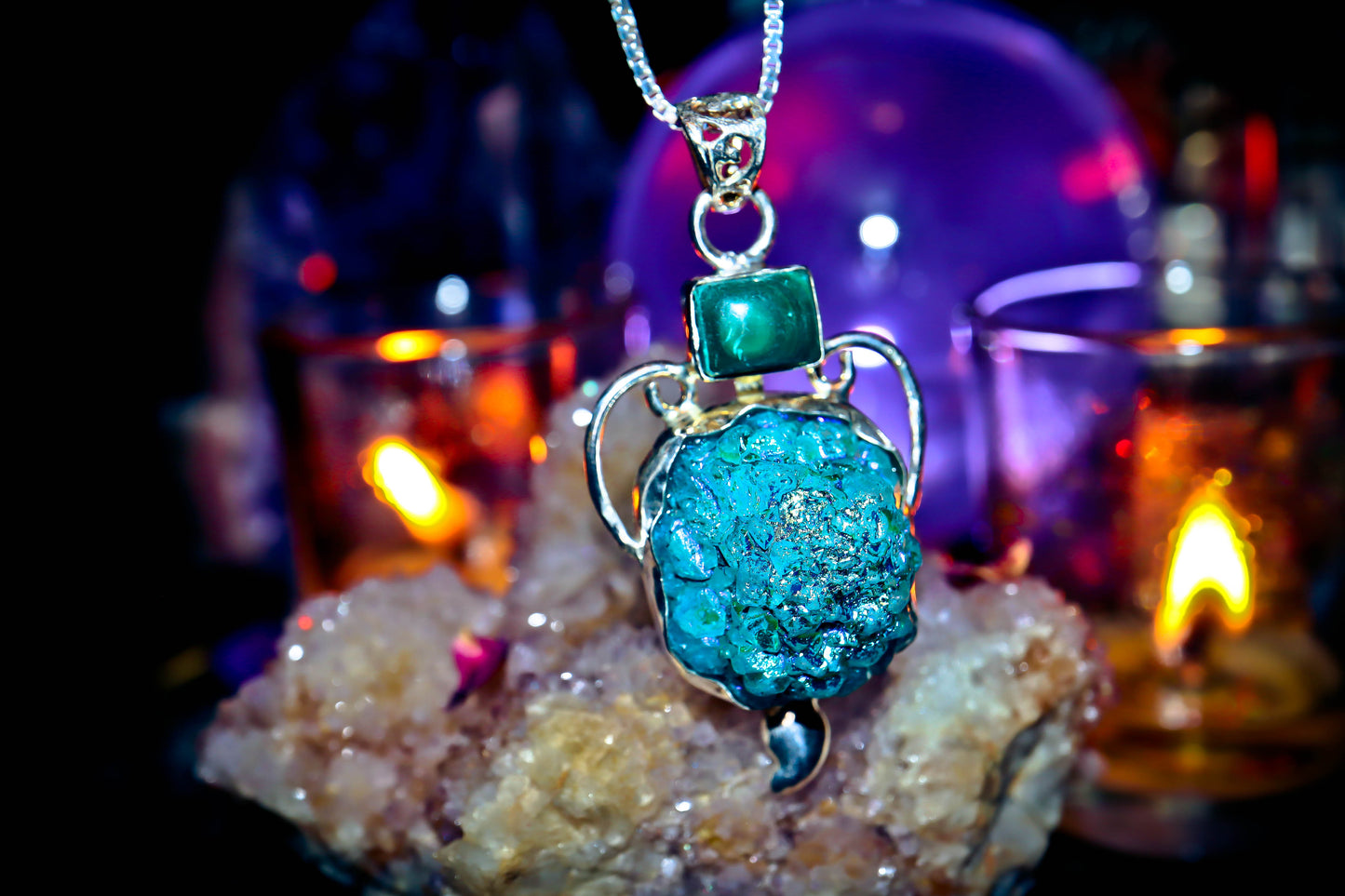 ATLANTIS Mermaid & Merman Shapeshifting Aura Transformation Crystal Gemstone Amulet! Sacred Energy, Healing, Joy, Abundance, Wisdom!