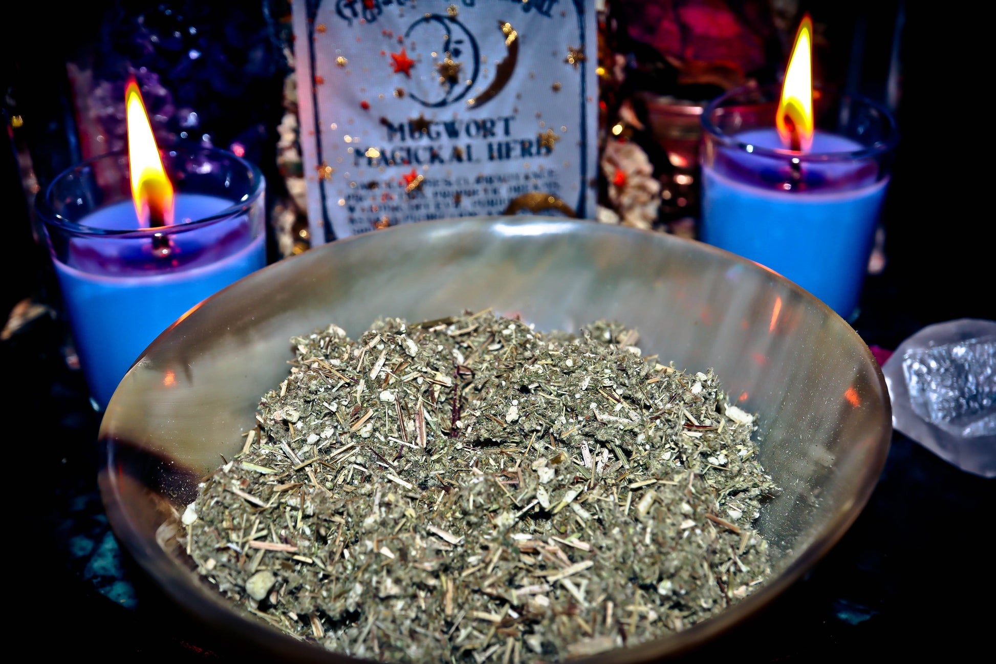 MUGWORT Magickal Ritual Spell Herb for 3rd Eye Awakening, Djinn Spirit offering!