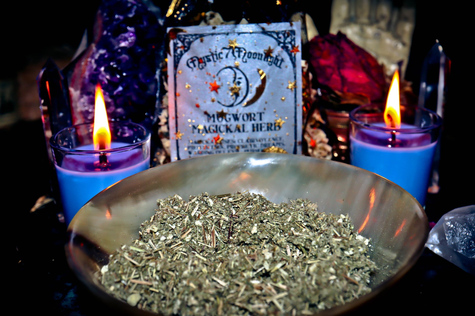 MUGWORT Magickal Ritual Spell Herb for 3rd Eye Awakening, Djinn Genie Spirit offering!