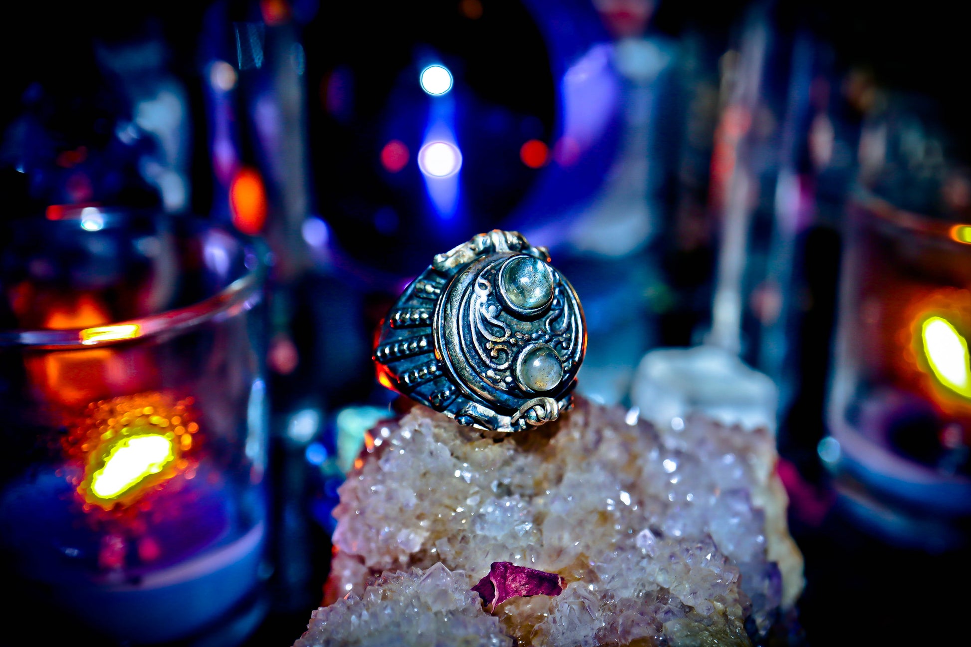 Master High Frequency Vintage Occult Secret Society Djinn Ring Magick