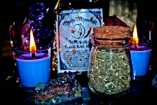 MUGWORT Magickal Ritual Spell Herb for 3rd Eye Awakening, Djinn Spirit offering!