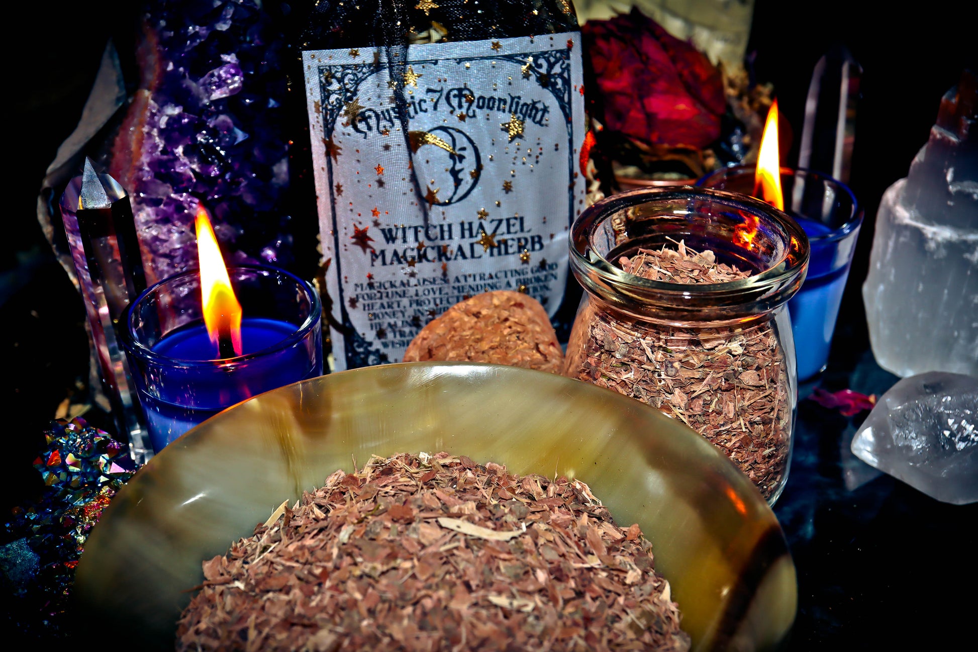 Witch Hazel Bark Magick Ritual Herb Apothecary offering for Spells & Spirits ~ Boost IQ, Wisdom, Healing!