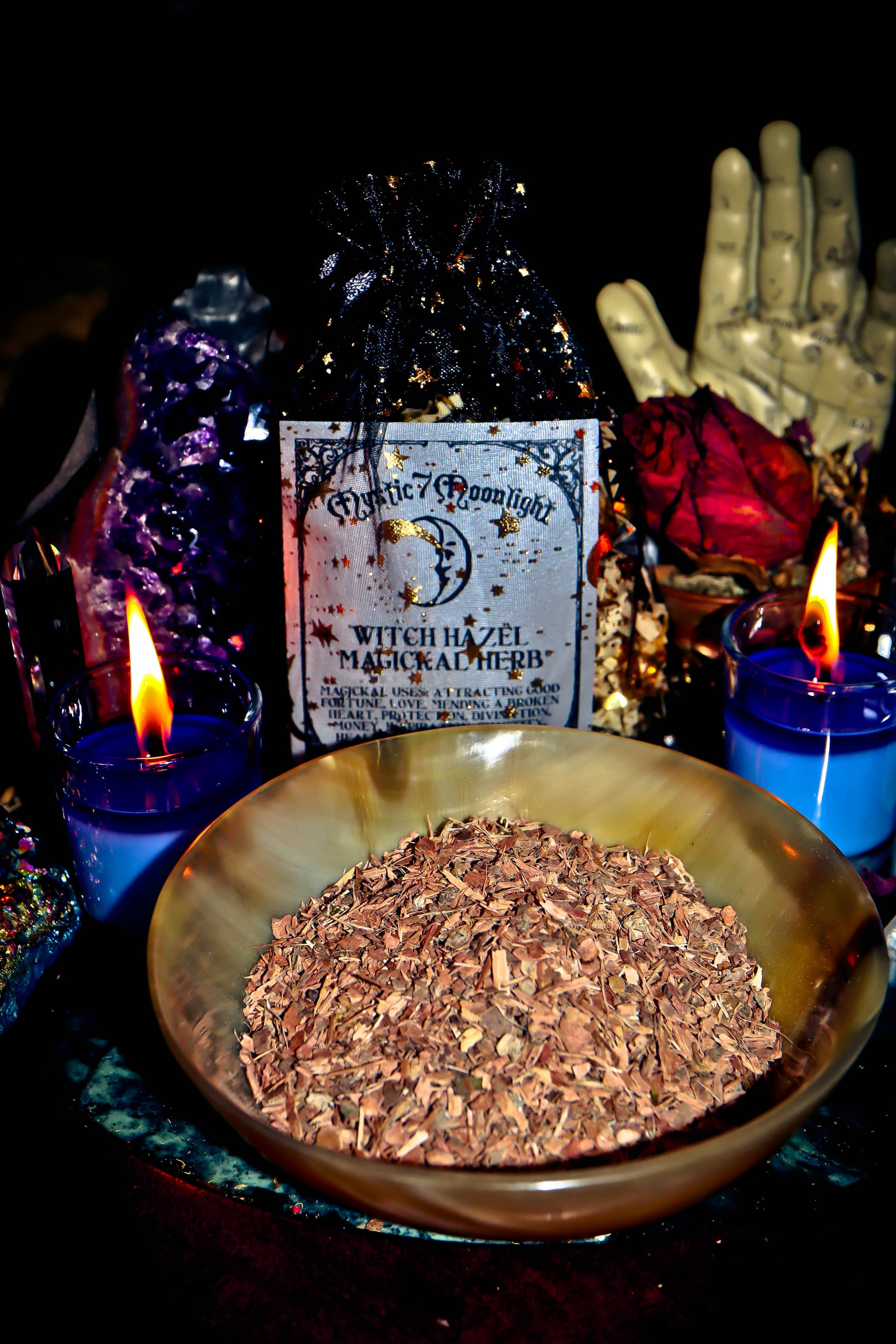 Witch Hazel Bark Magick Ritual Herb Occult Spells & Spirit offering for Djinn, Angels, Dragons, Faeries and more!
