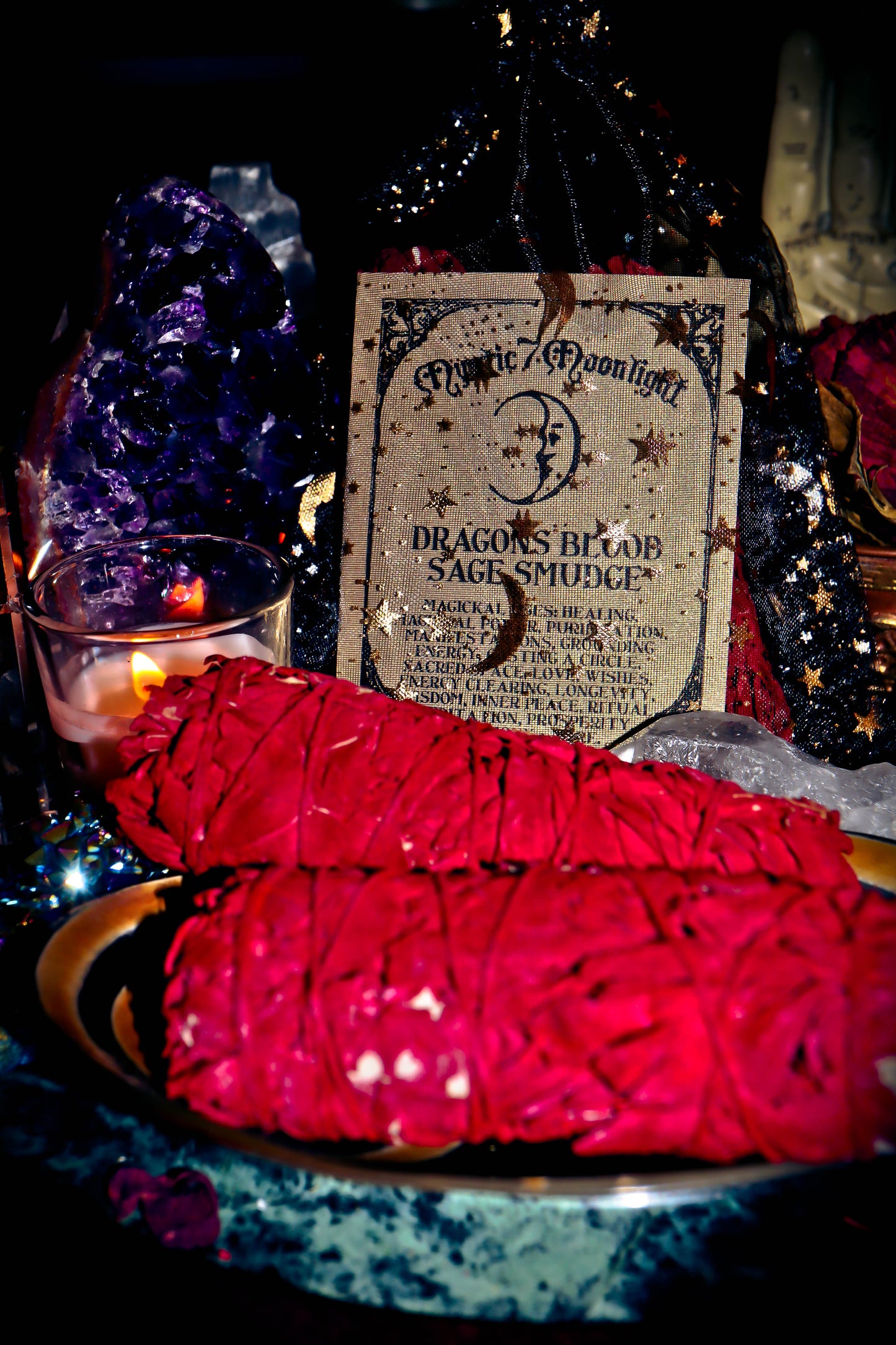 Dragons Blood Sage Smudge Attract Positive Energy Banish Bad Karma Manifestation Djinn Spirit Offering!