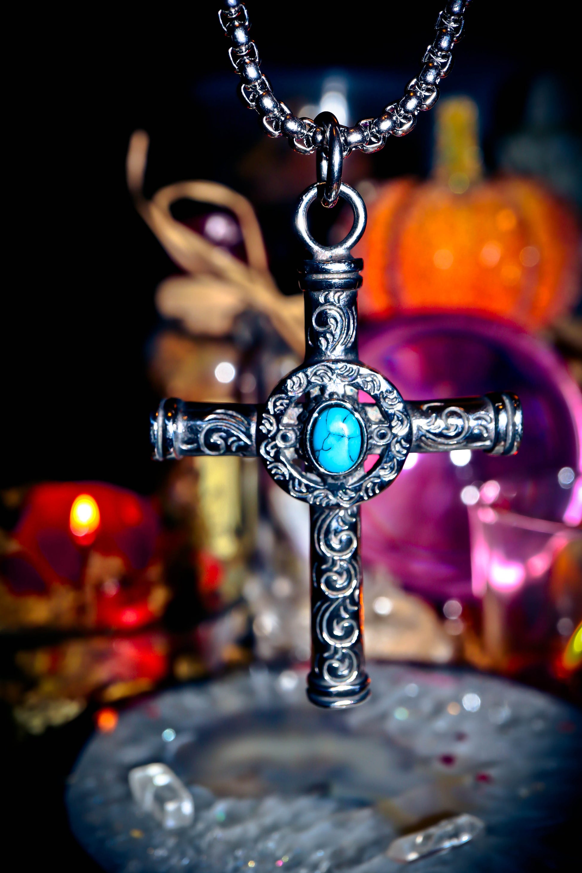 GRIS GRIS New Orleans Voodoo Talisman Amulet Necklace Cross Pendant!