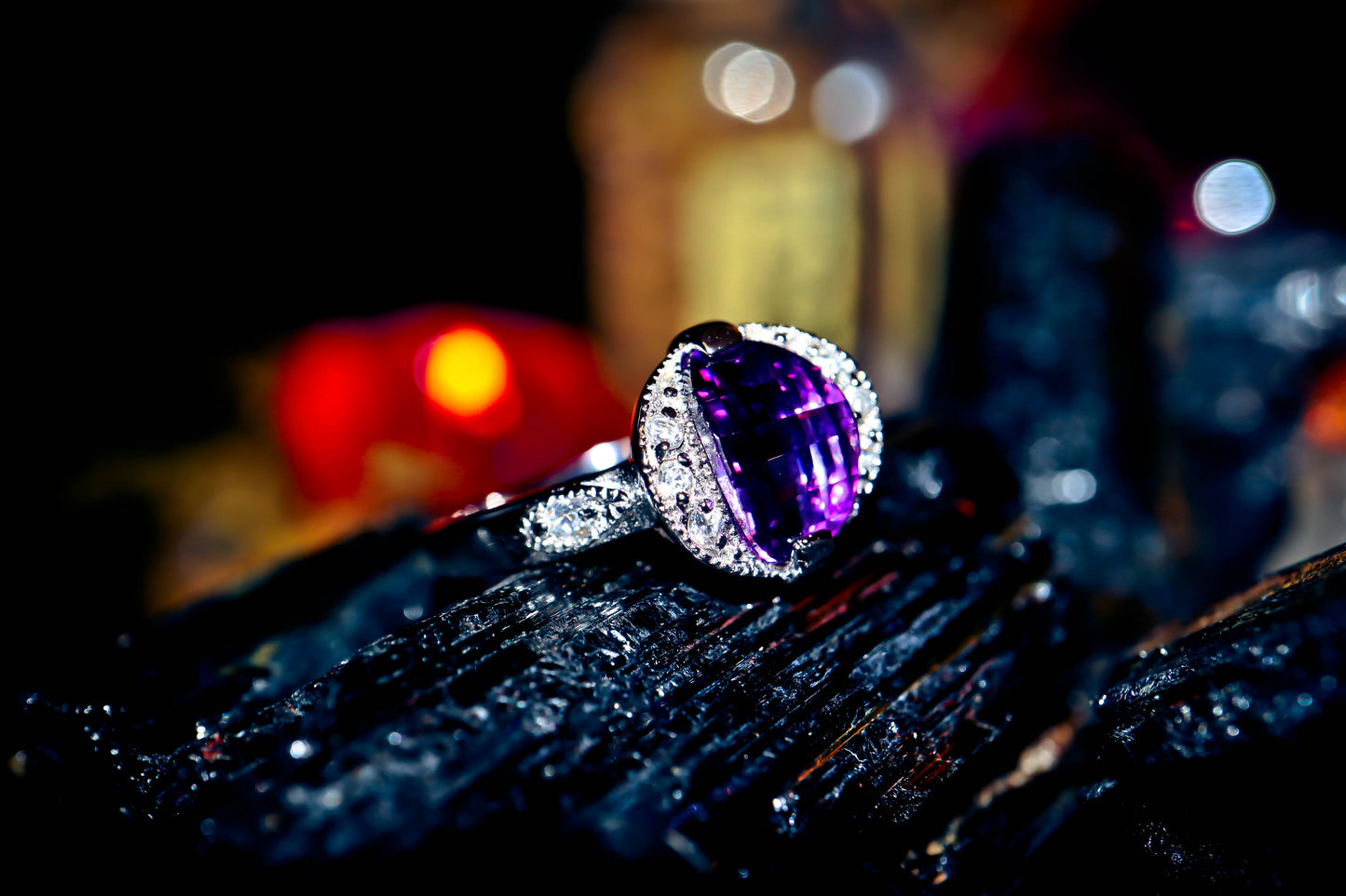 Haunted Phylum Genie Priestess of Luxury and Wealth Spell Ring Witchcraft Talisman Amethyst!