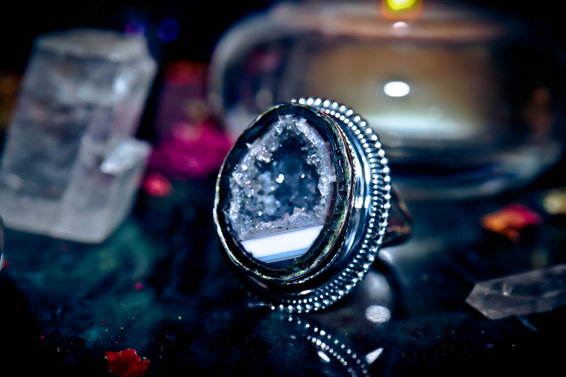 Haunted Dragon of Wishes Templar Skull & Bones Djinn Wealth Magic Ring