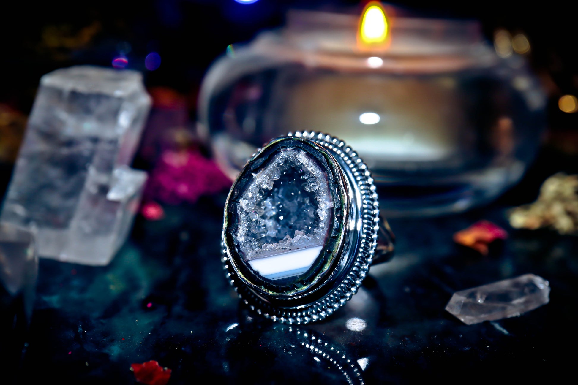 Haunted Dragon of Wishes Templar Skull & Bones Djinn Wealth Ring