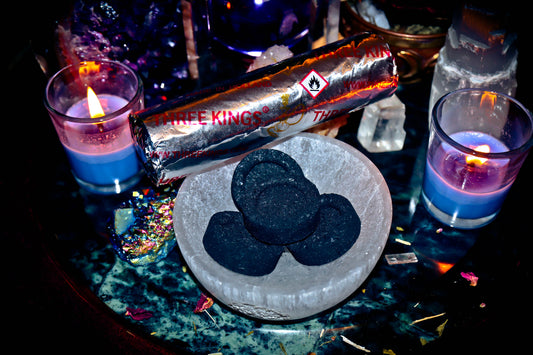 Witchcraft Charcoal Ritual tablets for Spirit Offerings of Incense, Resin & Herbs! Unleash the Magick and Boost your Spells today! Mystic Moonlight!