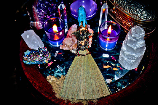 DRAGON WAND and WITCH'S BROOM Occult Magic Ritual Tool for Mega Rewards