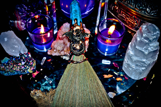 DRAGON WAND and WITCH'S BROOM Occult Magic Ritual Tool for Mega Rewards