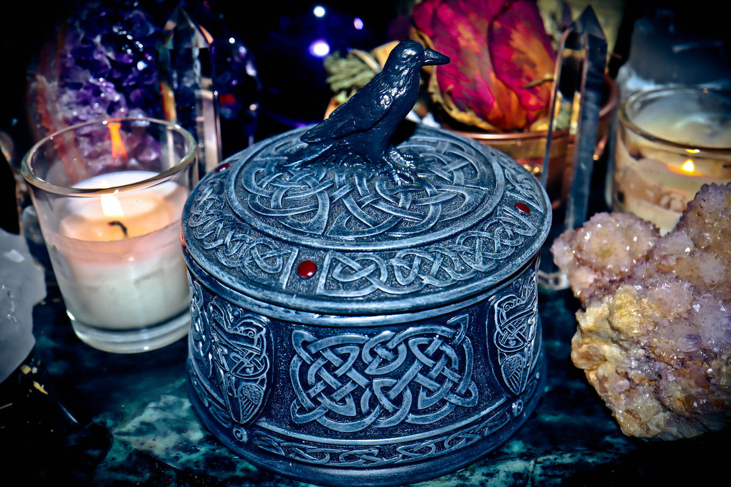 HAUNTED RAVEN CHARGING BOX Amplify The Power & Blessings of Spellcast Items! Turn Ordinary Objects into a Metaphysical POWERHOUSE!