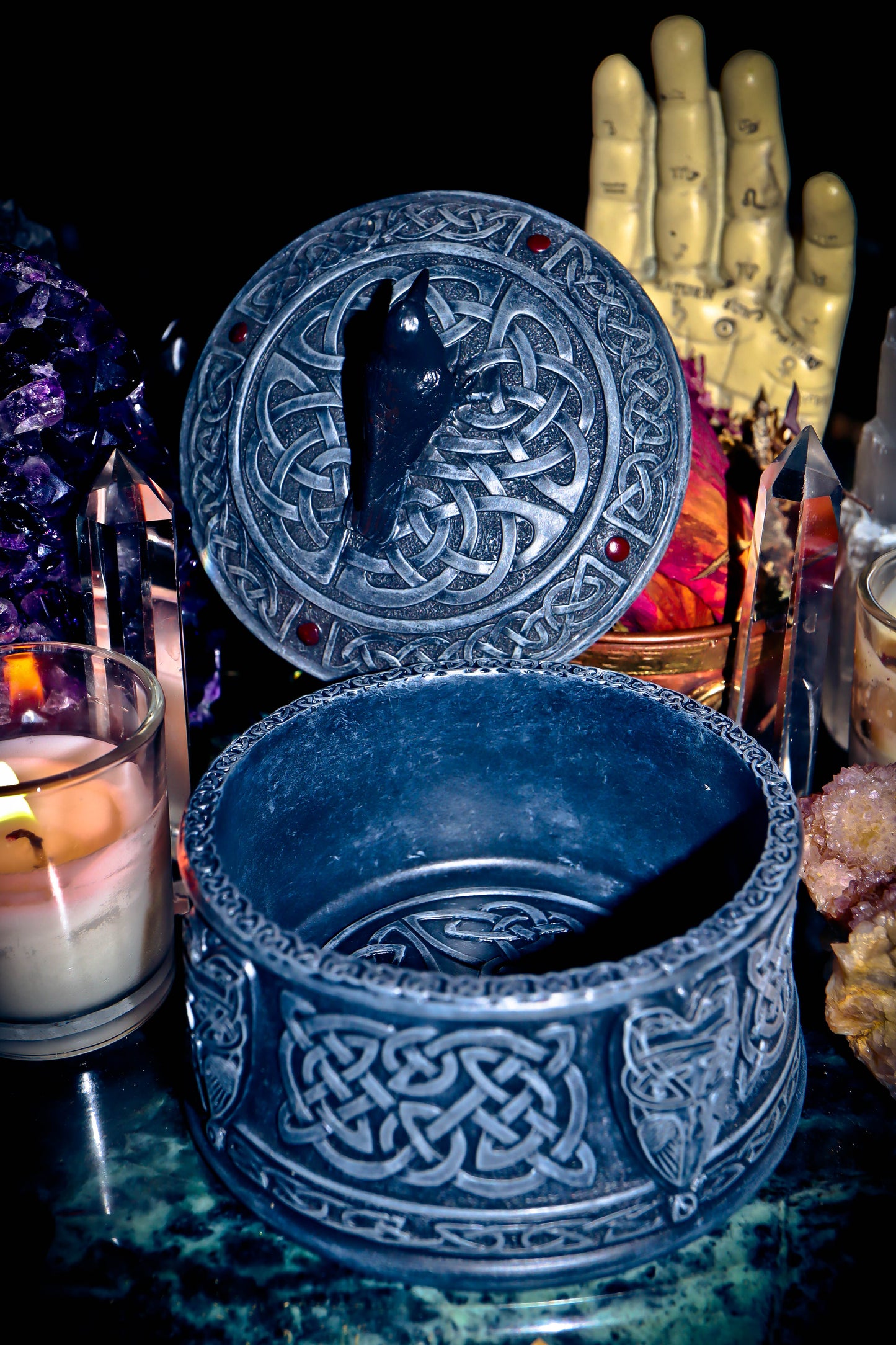 Haunted Raven Totem Charging Box Amplify Magick Spells and Spirits