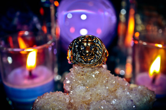 Haunted Cosmic Portal Alchemy Manifestation Spell Ring for Strength Wealth