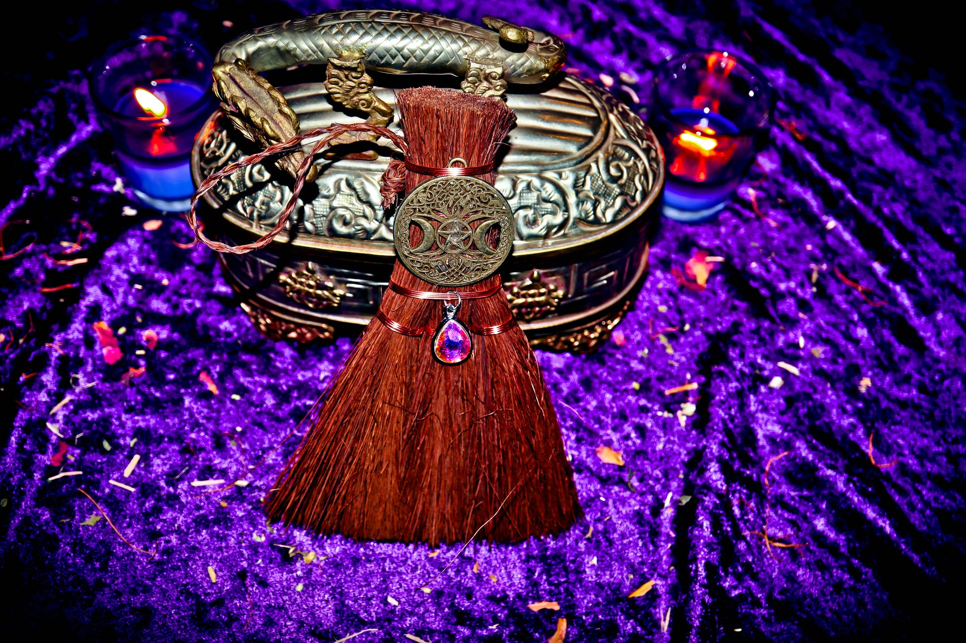 Magical Witch Broom Ritual Tool for Amplifying the Power Djinn Magic