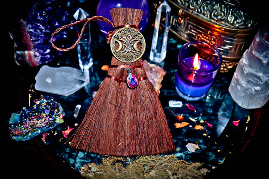 Magical Witch Broom Ritual Tool for Amplifying the Power