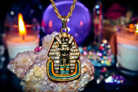 ATKTUN AL'MAHIR JA'MIR HAUNTED TEMPLAR KING GENIE AMULET** UNLIMITED WISHES $$$ Egyptian Wealth God Spirit Pendant Necklace! POWERFUL! $$$