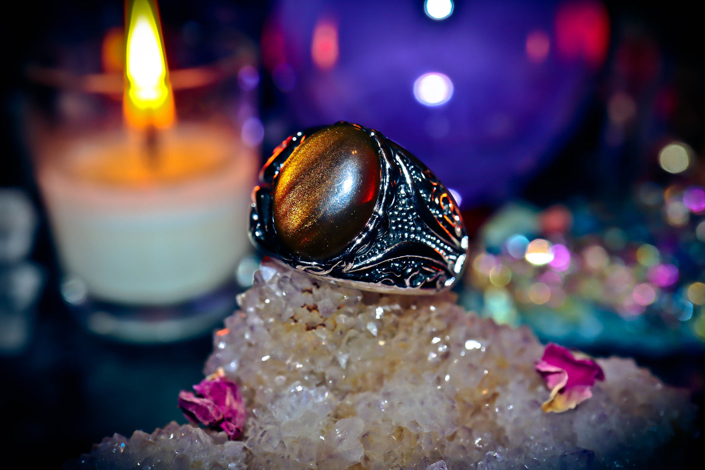 VOODOO PAPA LEGBA WEALTH SPELL METAPHYSICAL WICCAN PAGAN RITUAL GYPSY WITCH WEALTH RING ~ GOOD LUCK & PROSPERITY $$