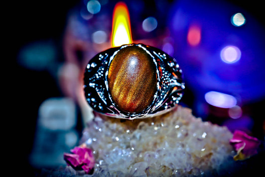 VOODOO PAPA LEGBA WEALTH SPELL METAPHYSICAL WICCAN PAGAN RITUAL GYPSY WITCH WEALTH RING ~ GOOD LUCK & PROSPERITY $$