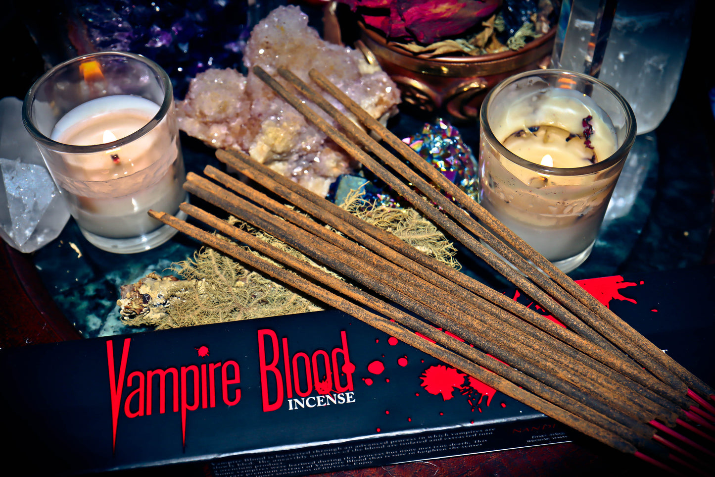 VAMPIRE BLOOD INCENSE Magick Spell for Attraction, Warding Off Evil, Spirit Offering for Vampires ~ One Pack, 15 Grams (10)