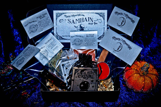 ** MAGICK GENIE OFFERING BOX SET ** 7 SACRED HERBS, INCENSE, CANDLES AND MORE! FOOD FOR SPIRITS ~ DJINN SUMMONING, OCCULT EMPOWERMENT GIFT BOX ** SAMHAIN ** LIMITED TIME