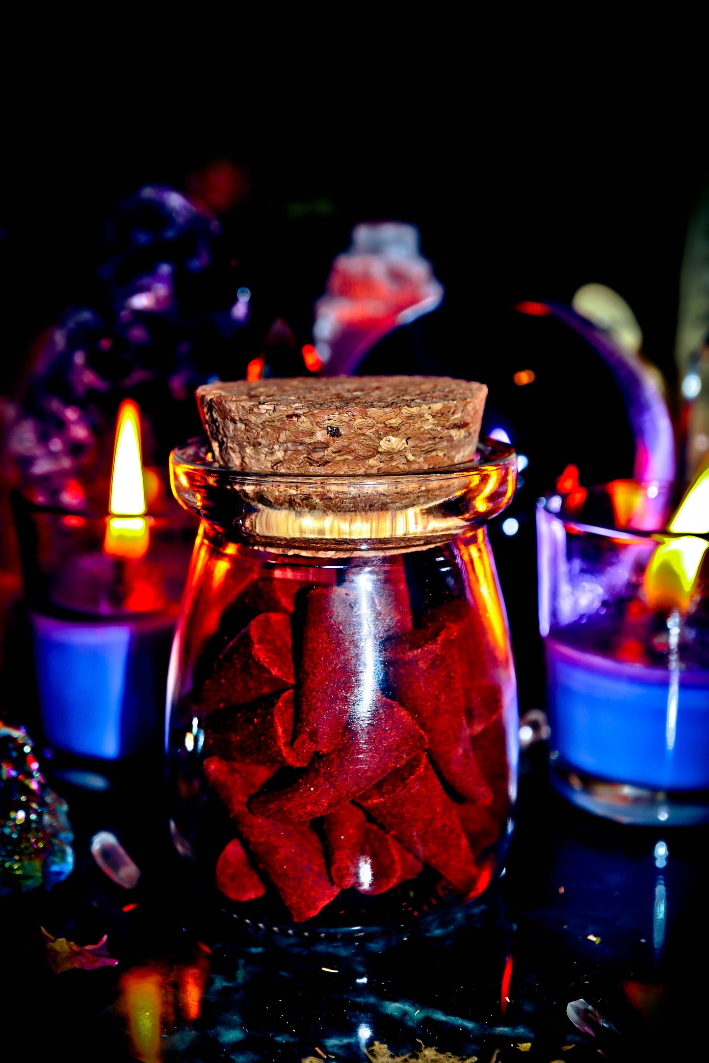 WITCH'S BREW Magick Ritual Incense ~ Amplify the Power of Spells & Wishes ~ Spirit Offering & More! 33 Cone Incense Premium Handmade Apothecary Glass Bottle w/ Cork