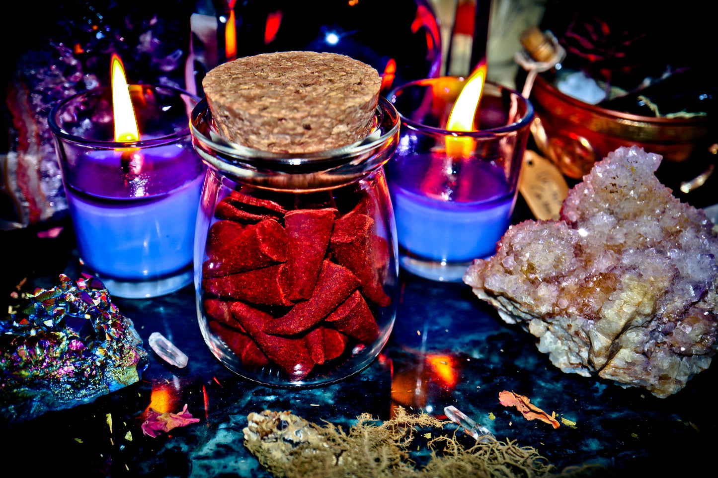 WITCH'S BREW Magick Ritual Incense ~ Amplify the Power of Spells & Wishes ~ Spirit Offering & More! 33 Cone Incense Premium Handmade Apothecary Glass Bottle w/ Cork