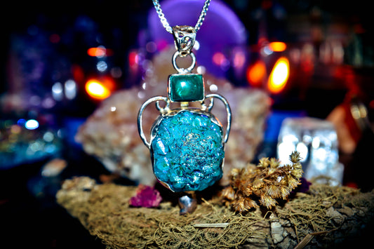 ATLANTIS Mermaid & Merman Shapeshifting Aura Transformation Crystal Gemstone Amulet! Sacred Energy, Healing, Joy, Abundance, Wisdom!