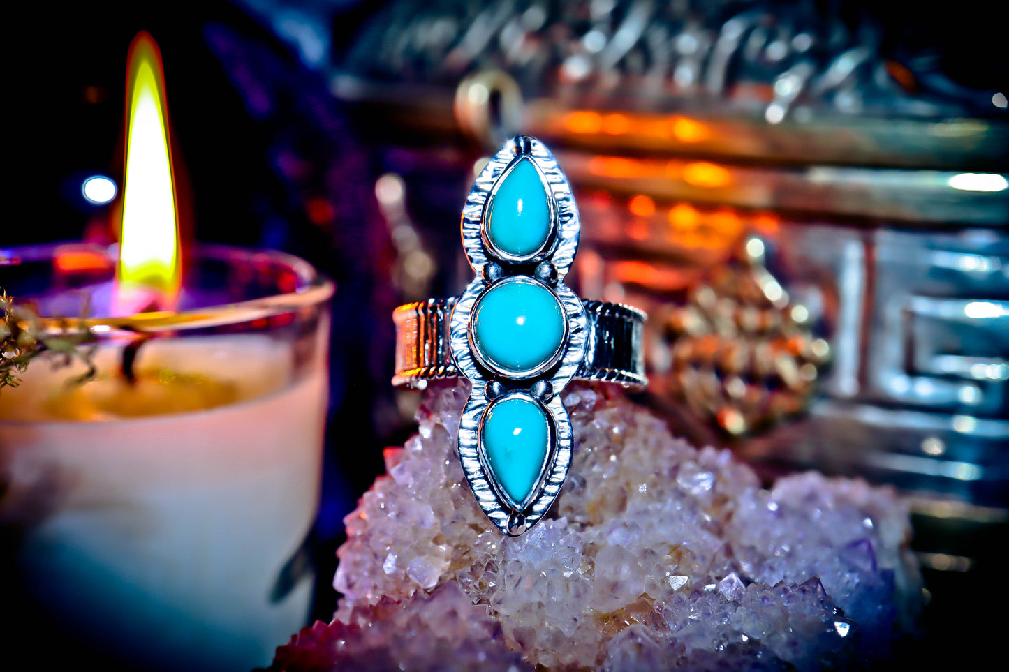 **POWERFUL** Haunted Miracle Djinn Triple Goddess Healing Devata Jinniyah! Miracle Ring! Heal Physical and Emotional Ailments! Banish Negativity! .925!