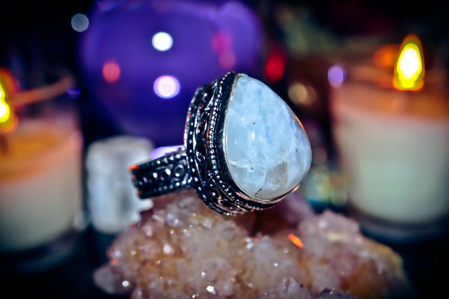 HAUNTED WHITE LIGHT ANGEL DJINN RING ** ENLIGHTENMENT! GENIE OF 7TH REALM*** ULTIMATE PROTECTOR** BLESSINGS!**