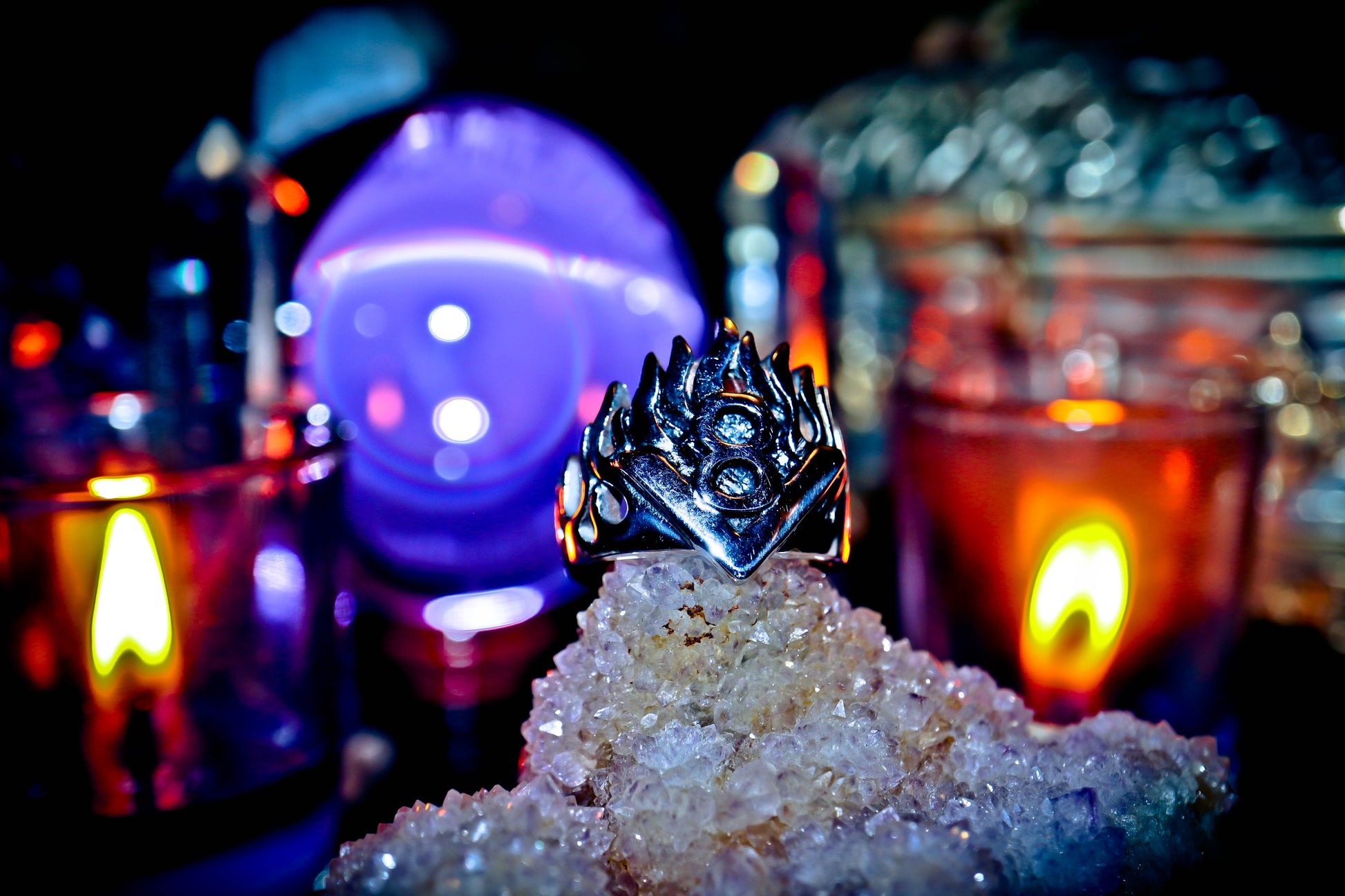 Power of 8 INFINITE WEALTH Witch Spell Ring Haunted Djinn Genie Magick Occult Jewelry