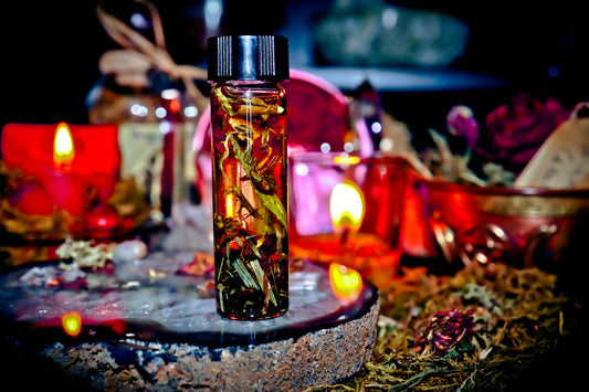 SACRED SAMHAIN ALTAR OIL ~ MAGIC Genie Offering, Ancient Potion for Wealth, Power, Divination and More! W/ FREE GIFT!