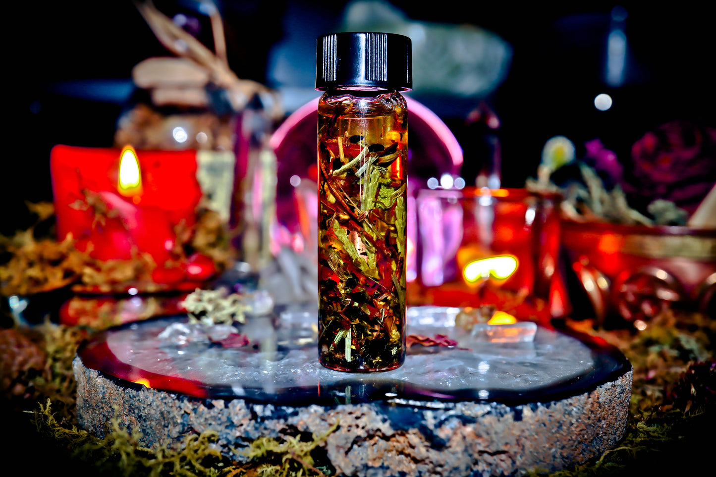 SACRED SAMHAIN ALTAR OIL ~ MAGIC Genie Offering, Ancient Potion for Wealth, Power, Divination and More! W/ FREE GIFT!