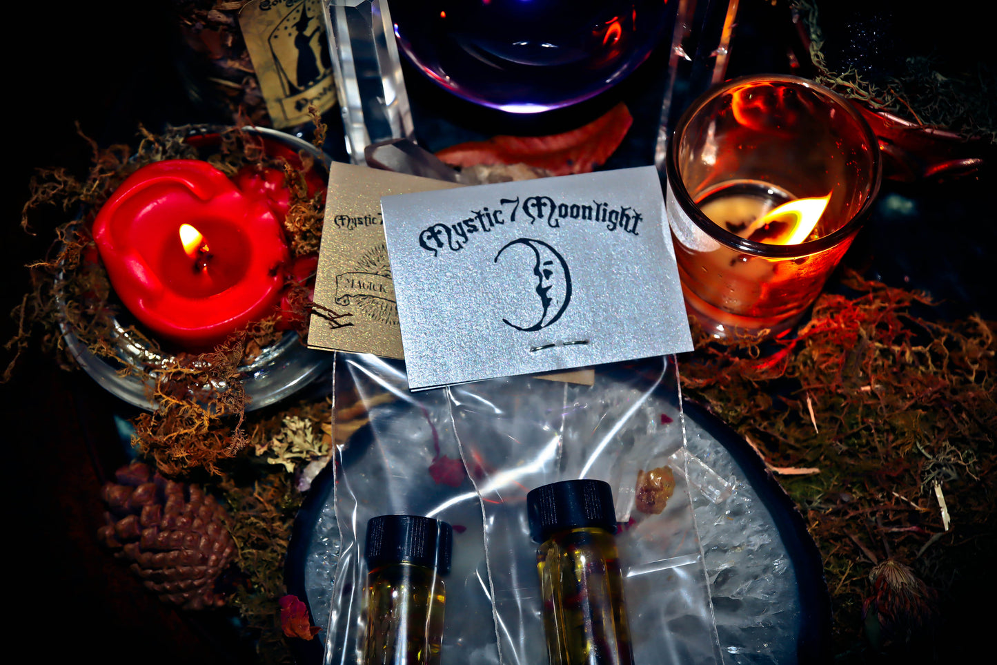 SACRED SAMHAIN ALTAR OIL ~ MAGIC Genie Offering, Ancient Potion for Wealth, Power, Divination and More! W/ FREE GIFT!