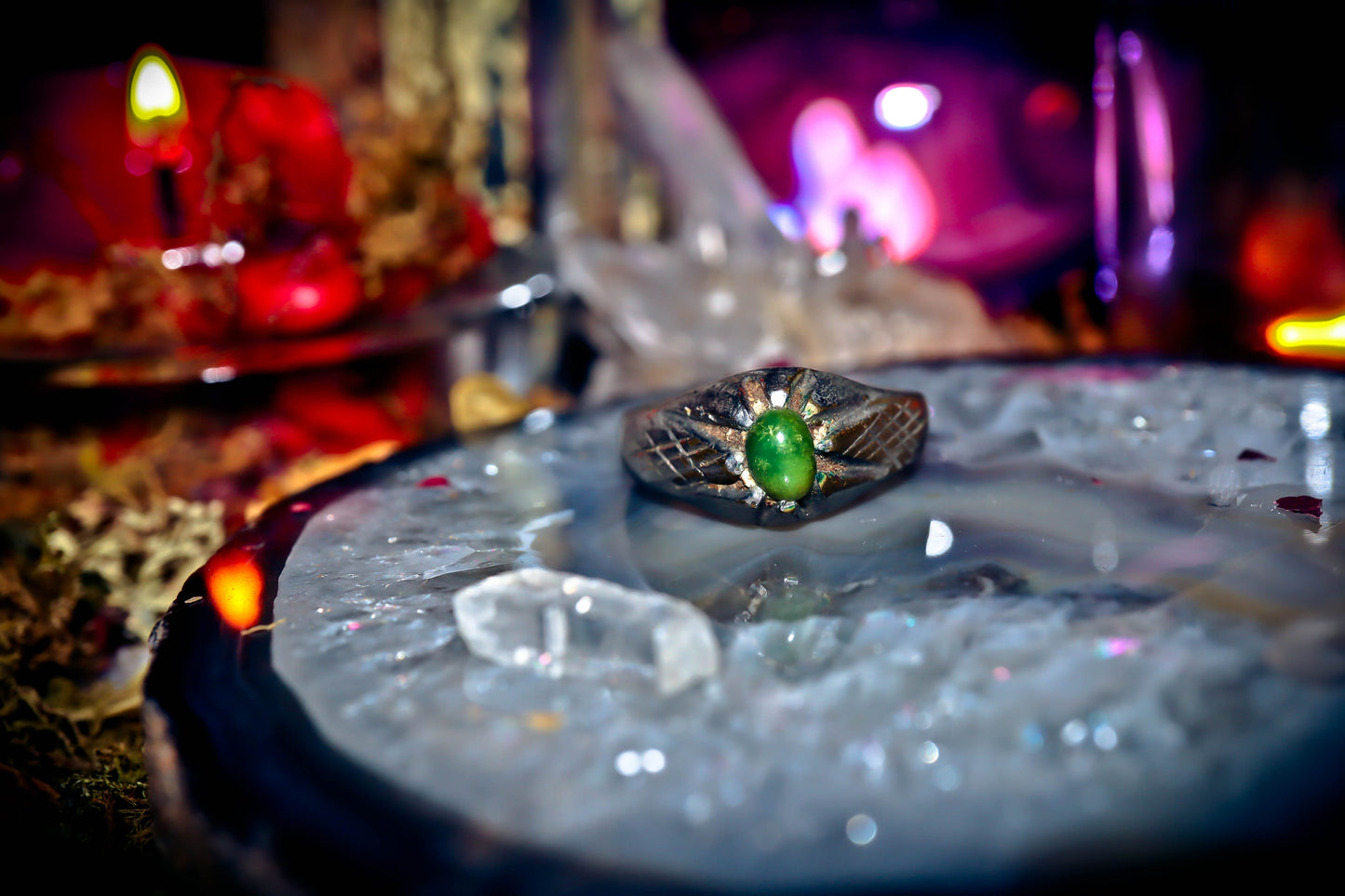 **DRUID** Haunted Alchemy Occult Warlock Genie Ring of POWER! $$ Wealth, Wisdom, Intuition + Extreme Magic Ability! BOLD energy! $